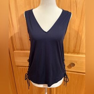 Michael Michael Kors Women's
Grommet-Side Sleeveless Top True Navy